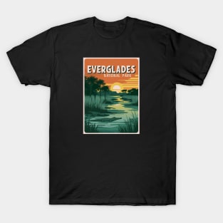 Retro Everglades National Park Poster T-Shirt